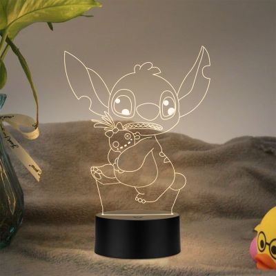 Stitch Character From Lilo & Stitch Show Night Lamp Warm White Light